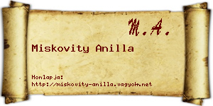 Miskovity Anilla névjegykártya